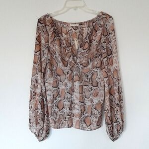 ANDTHEWHY Los Angeles snakeskin print top NWT